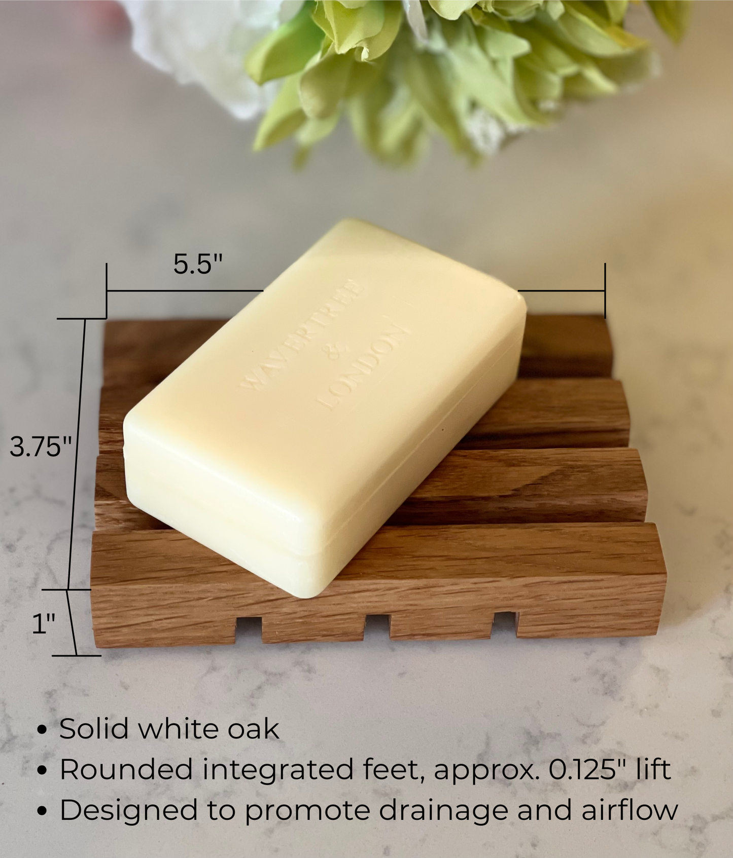 White Oak Soap Tray | Handcrafted Wooden Soap Dish