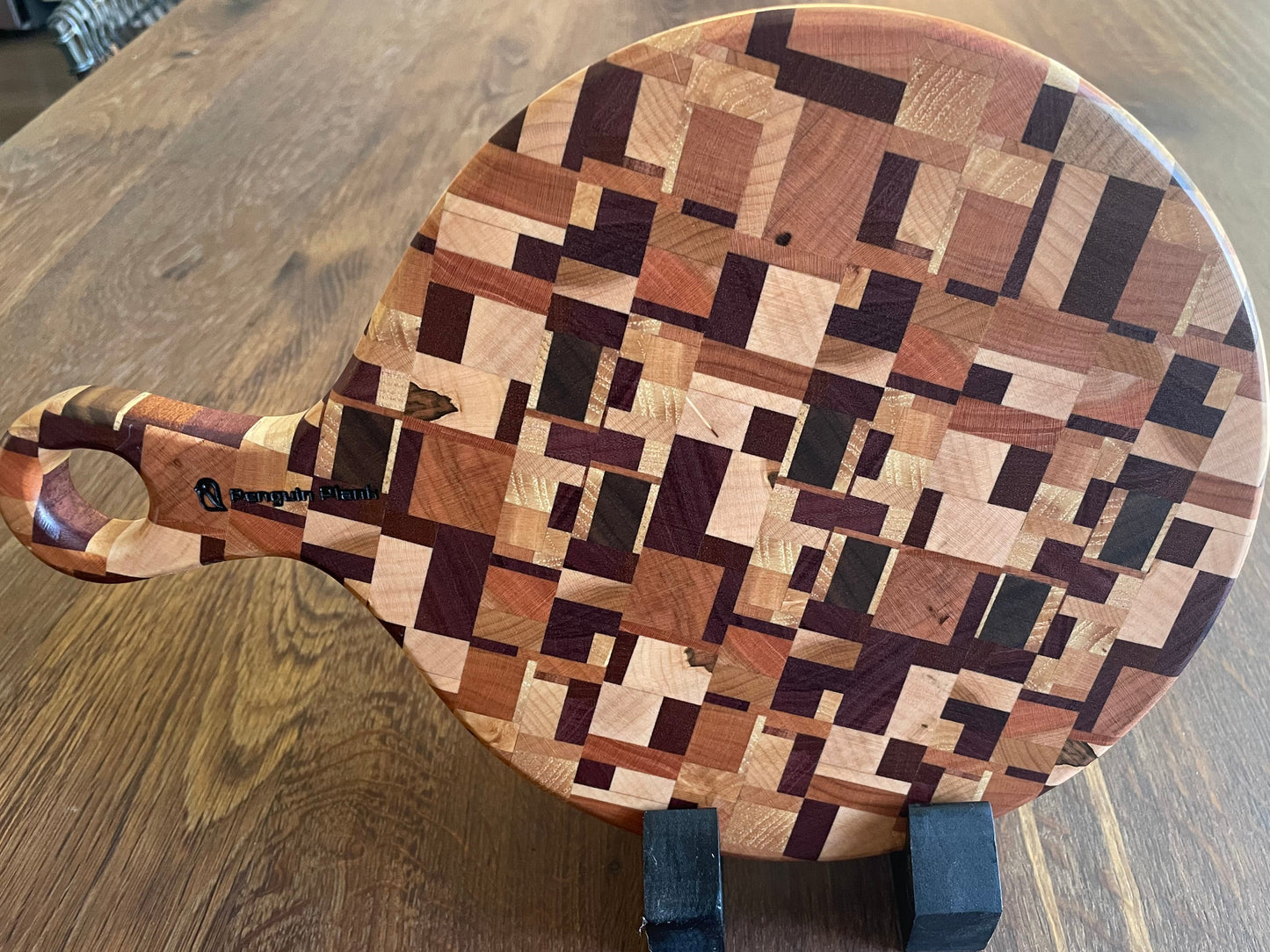 Round Chaos End Grain Cheese Board