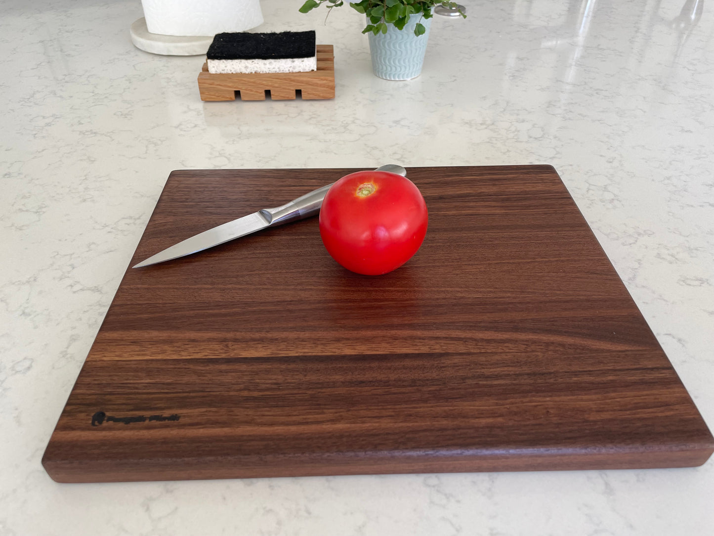 Handmade Wood Cheese Board – Walnut or Maple Charcuterie Board – 12x10 Serving Board for Cheese, Wine & Appetizers