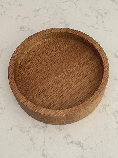 Handmade Hardwood Mini Catch-All Round Tray
