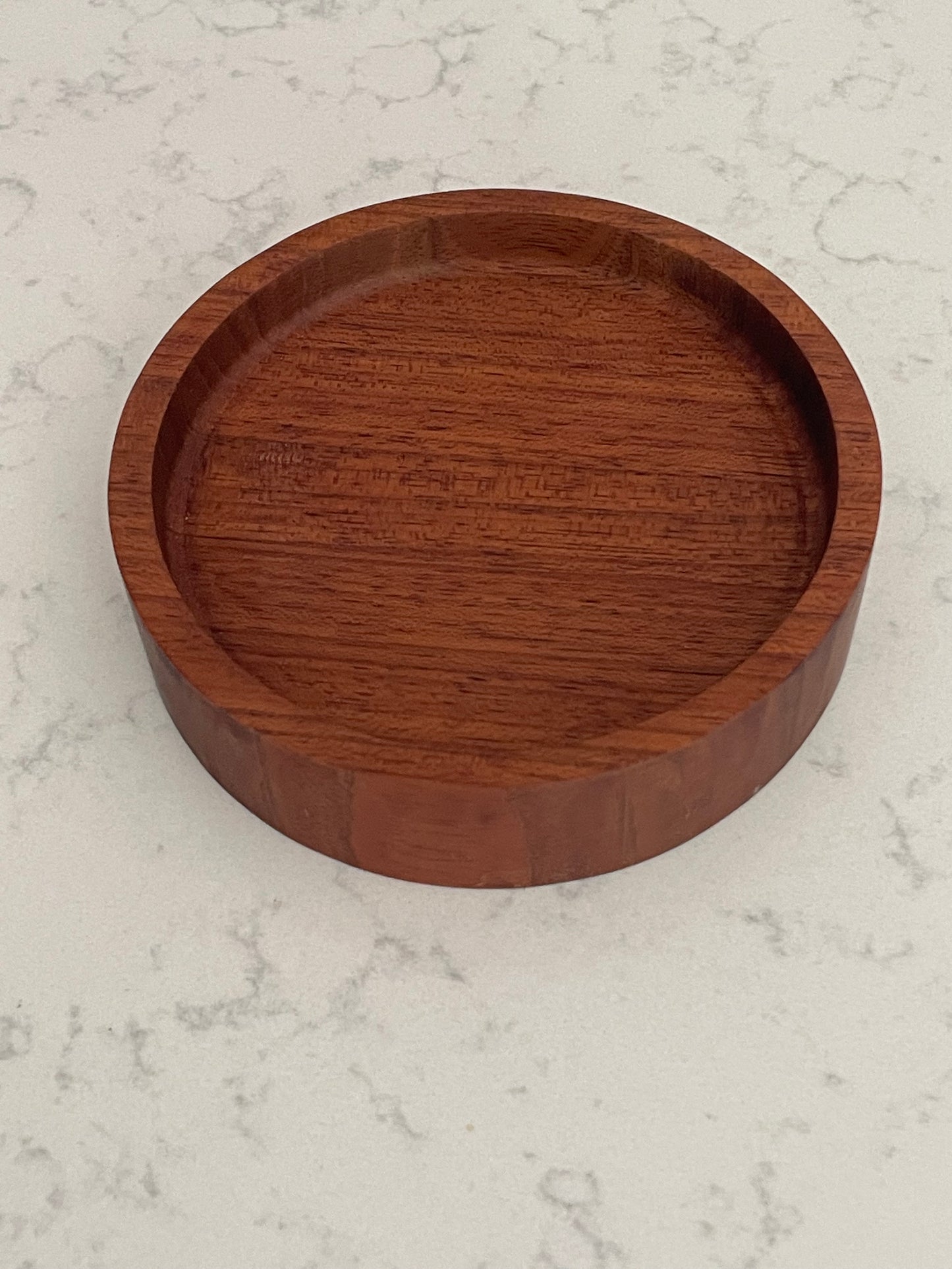 Handmade Hardwood Mini Catch-All Round Tray