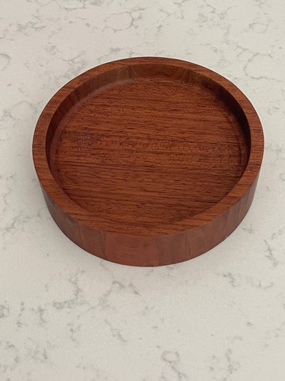 Handmade Hardwood Mini Catch-All Round Tray