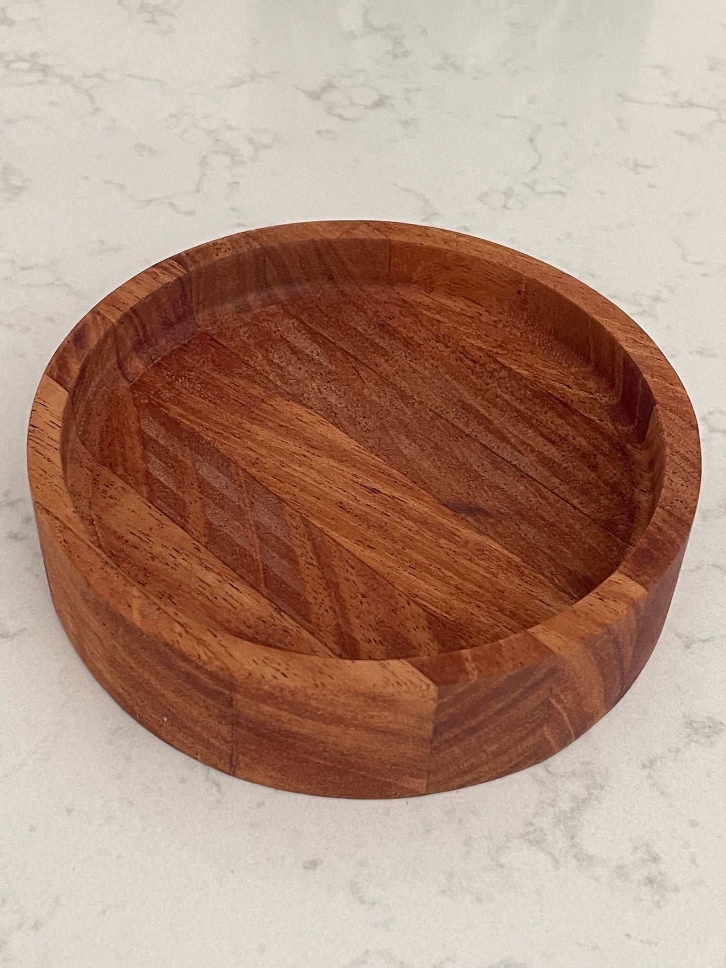 Handmade Hardwood Mini Catch-All Round Tray
