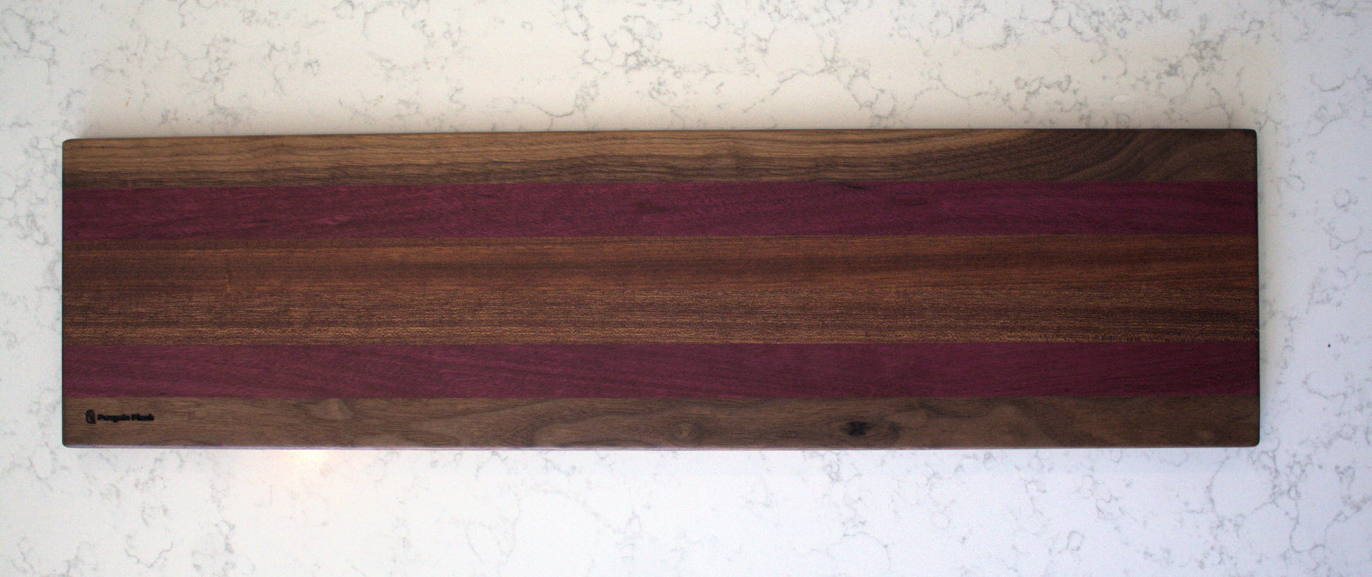 Walnut and purpleheart cutting board