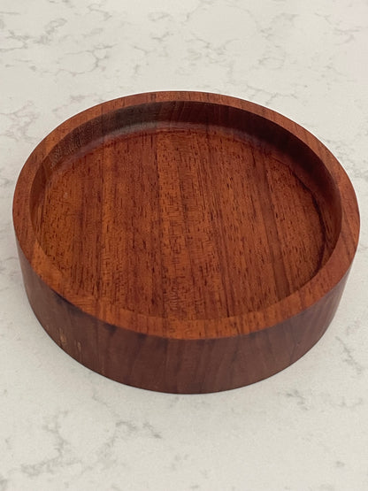 Handmade Hardwood Mini Catch-All Round Tray