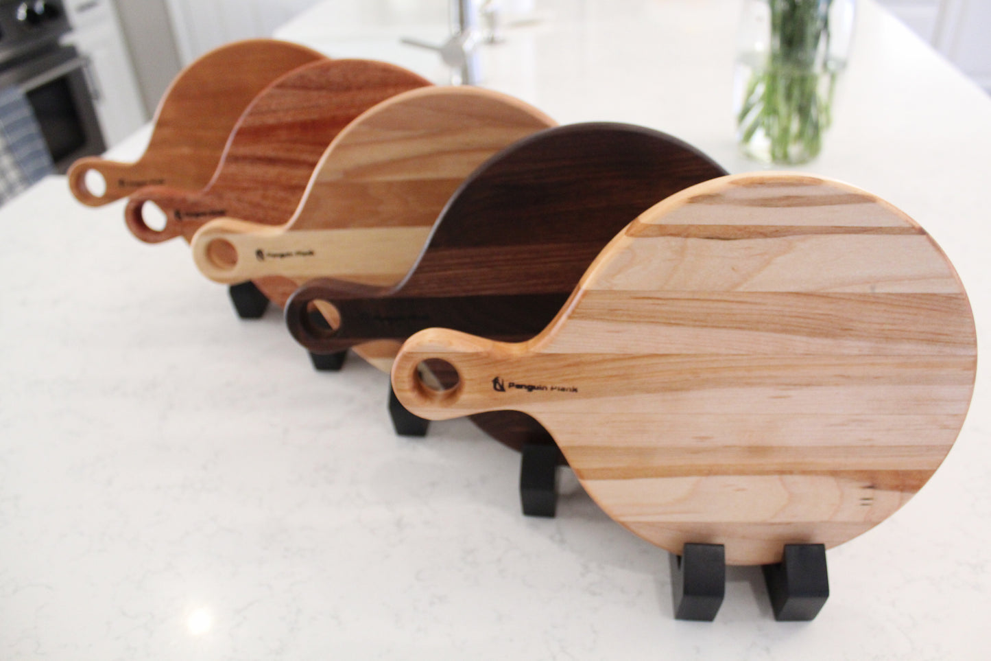 Round Mahogany Cheese Board