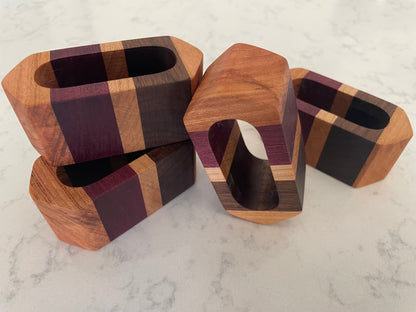 Oblong Wood Napkin Rings