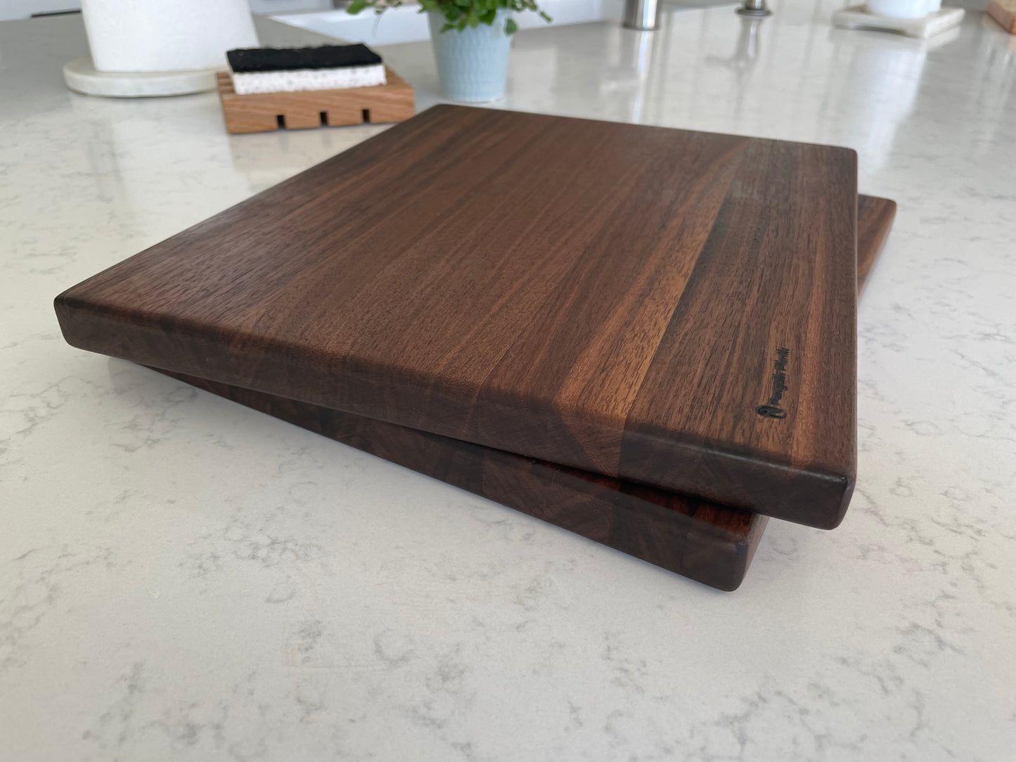 Handmade Wood Cheese Board – Walnut or Maple Charcuterie Board – 12x10 Serving Board for Cheese, Wine & Appetizers