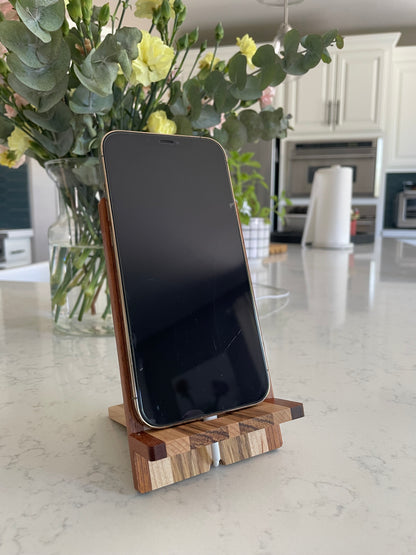 Portable Hardwood Phone Stand