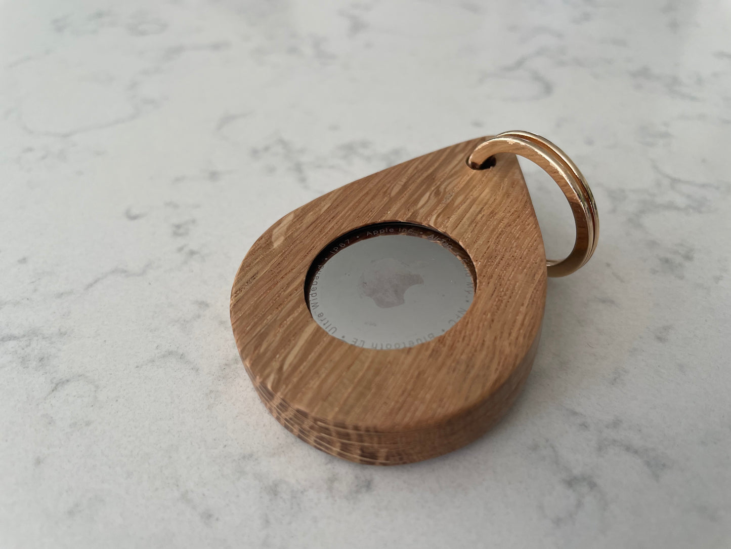 Magnetic Wooden AirTag Keychain