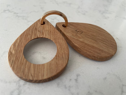 Magnetic Wooden AirTag Keychain