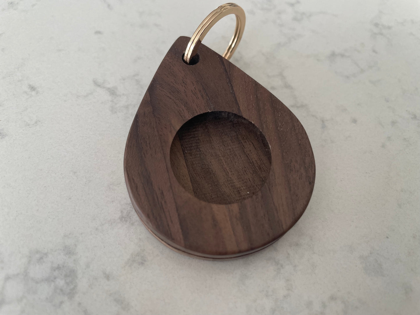 Magnetic Wooden AirTag Keychain