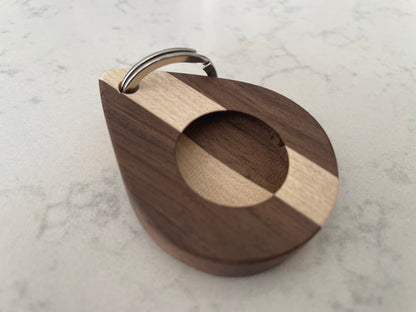 Magnetic Wooden AirTag Keychain