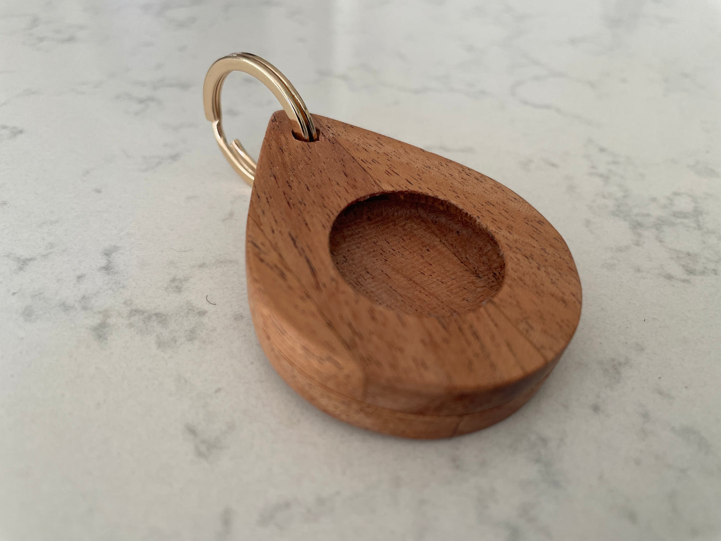 Magnetic Wooden AirTag Keychain