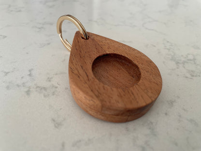 Magnetic Wooden AirTag Keychain
