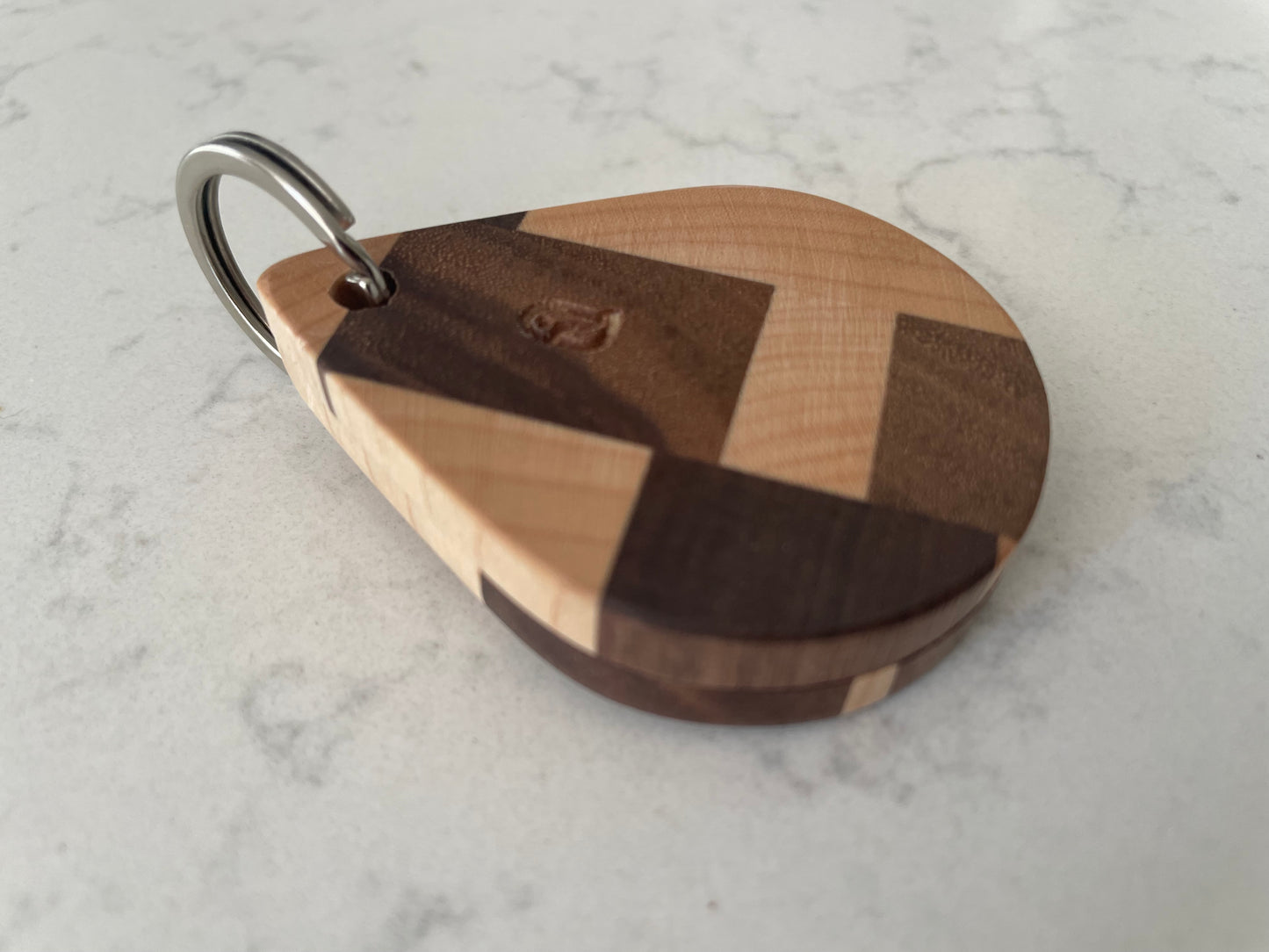 Magnetic Wooden AirTag Keychain