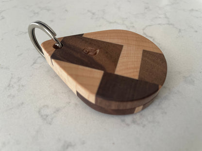 Magnetic Wooden AirTag Keychain