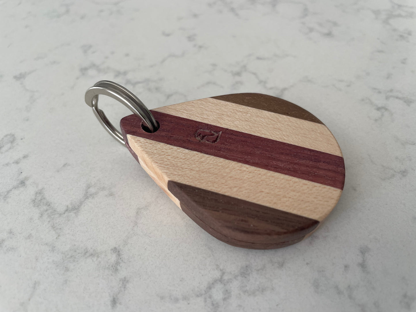 Magnetic Wooden AirTag Keychain