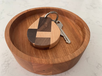 Magnetic Wooden AirTag Keychain