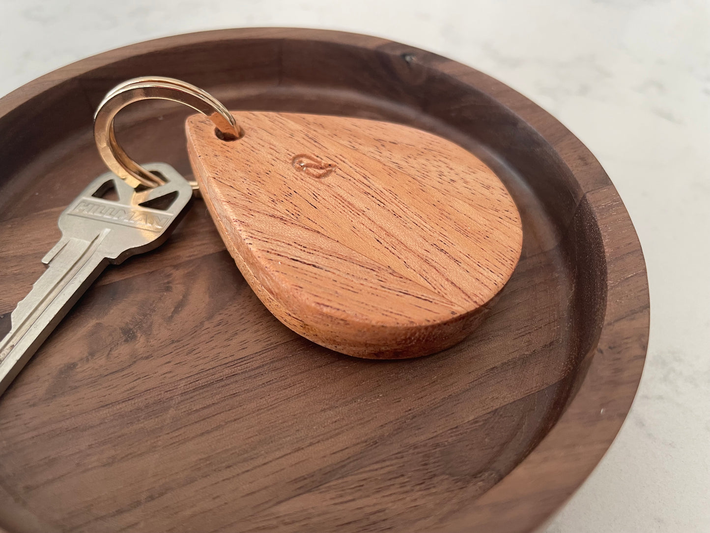 Magnetic Wooden AirTag Keychain
