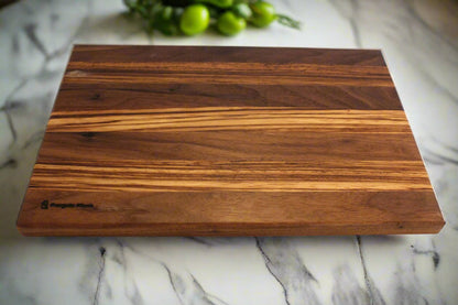 Walnut and zebrawood cheeseboard
