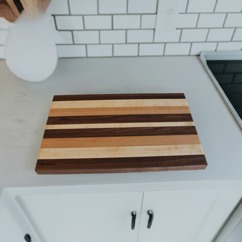 Walnut Maple and Cherry Cutting Board